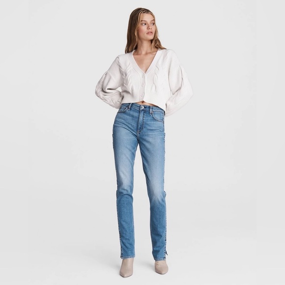 rag & bone Denim - Rag & Bone Nina High-Rise Cigarette Jeans in Clean Peony Size 30